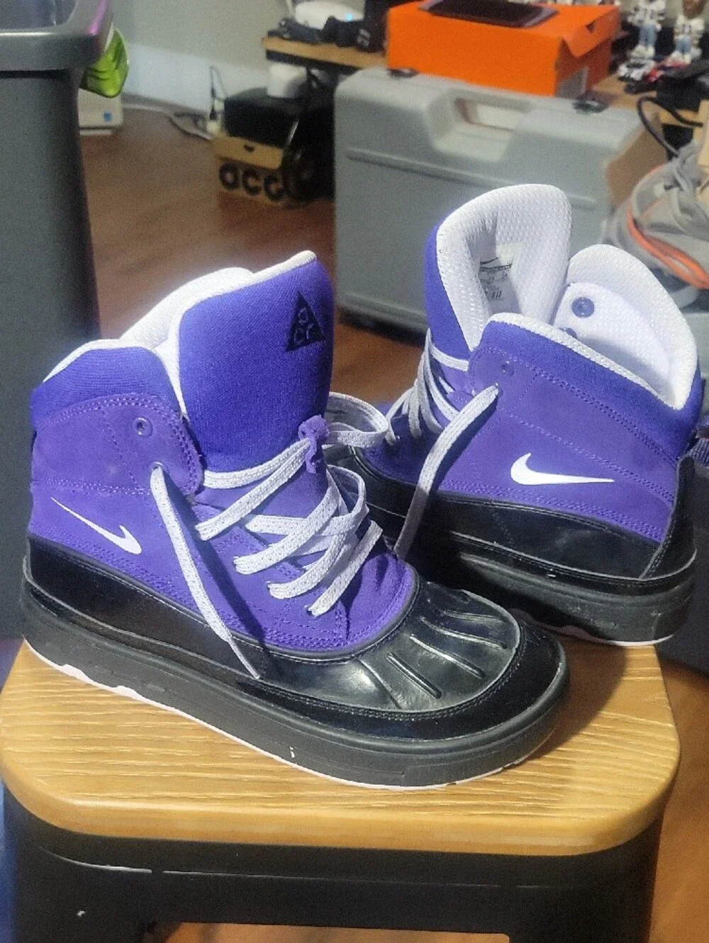 Nike ACG Kids Purple and Black Rain & Snow Boots